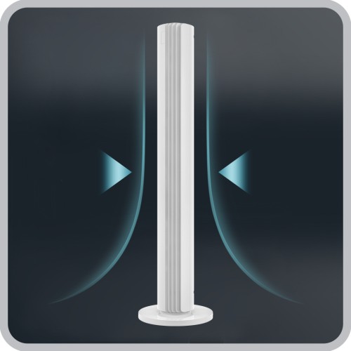 Rowenta Urban Cool Turmventilator, leiser Ventilator, leistungsstarker Ventilator mit 3 Geschwindigkeitsstufen, automatische Oszillation