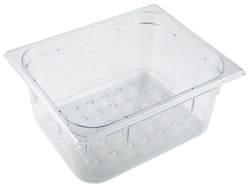 Abtropfgitter für GN 1/2 26,8 x 20,8 cm, H: 2 cm Polycarbonat passend zu GN 1/2 Behälter aus Polycarbonat