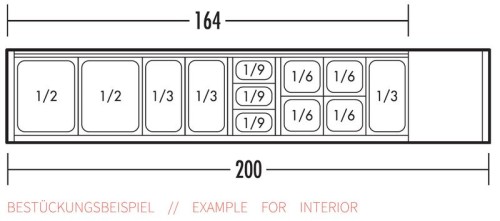 NEUMÄRKER Kühlvitrine Mach III - 74 Liter ohne GN-Behälter 2000x370x440 mm