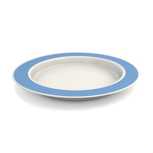 Ornamin Teller 921, Ø27cm Rand hellblau