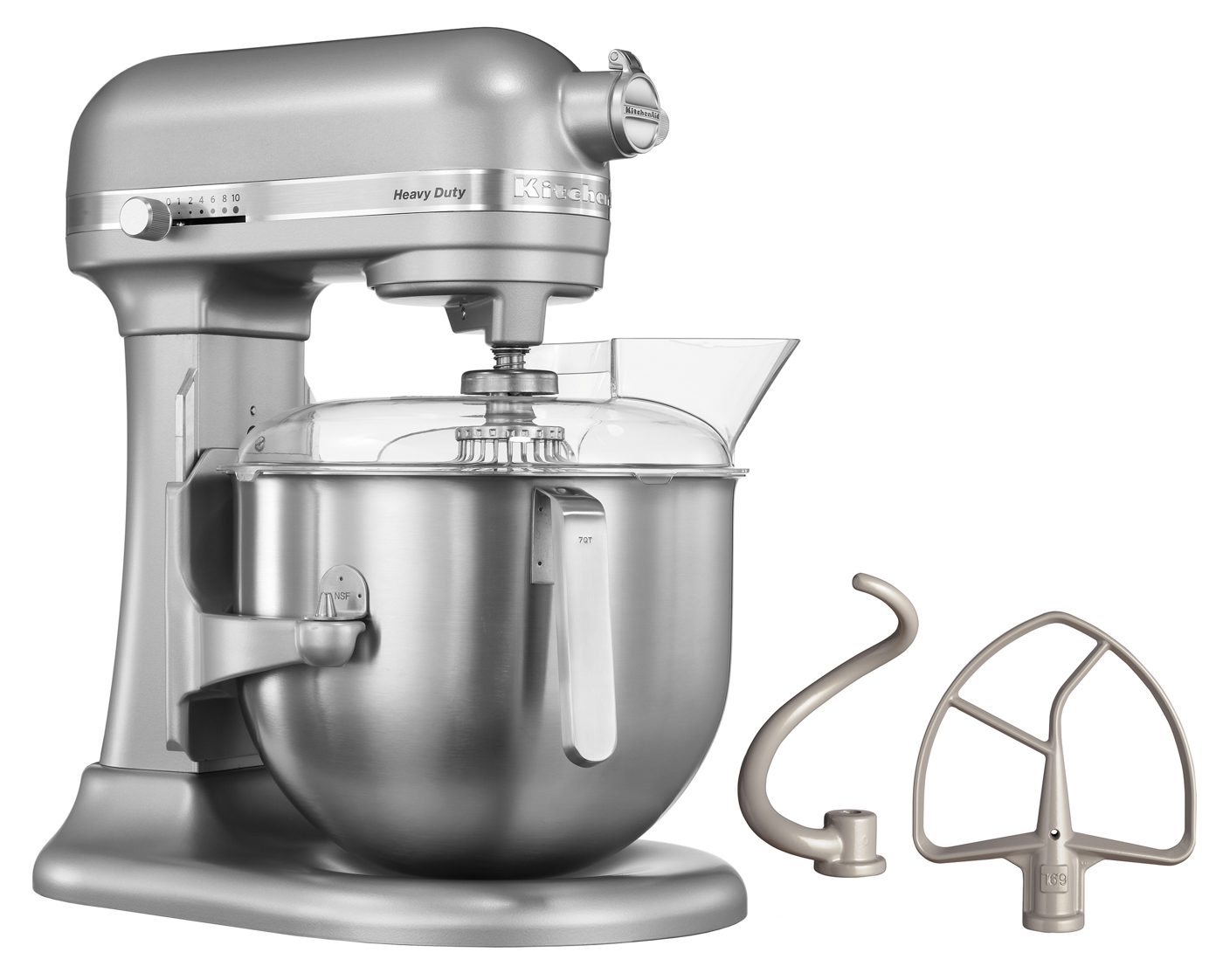 Bartscher KitchenAid 5KSM7591X, silber, 6,9L | Sicherheitsschalter: Nein | Maße: 28,7 x 37,1 x 417 cm. Gewicht: 12,2 kg