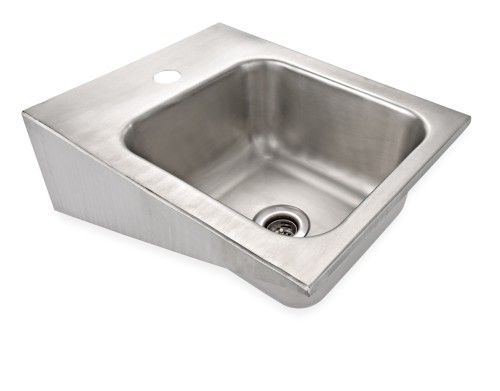 Handwaschbecken. Chromnickelstahl. zur Wandmontage, Lieferung erfolgt inkl.