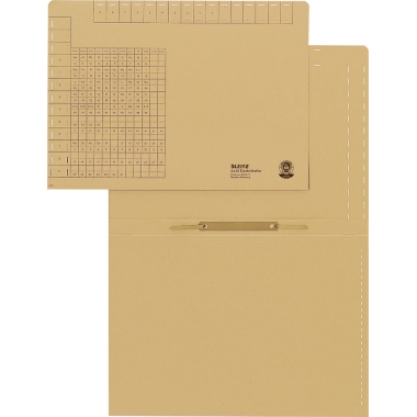 Leitz Einstellhefter DIN A4 250g/m mit Organisationsaufdruck Karton, recycelt naturbraun
