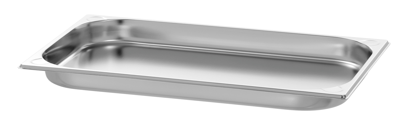 Bartscher GN-Behälter, 1/1 GN,T40, Basic Line |Ausführung: Ohne Perforation | Maße: 53 x 32,5 x4,0 cm. Gewicht: 0,5 kg