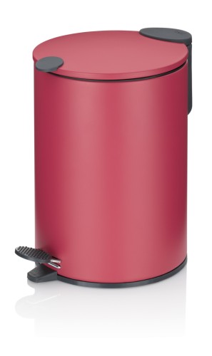 KELA Kosmetikeimer Mats Metall pastellrot Silent Close 23,0cm 17,0cmØ 3,0l