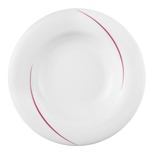 Seltmann Teller tief 23 cm Fahne, Form: Laguna, Dekor: 34622 bordeaux Flanken