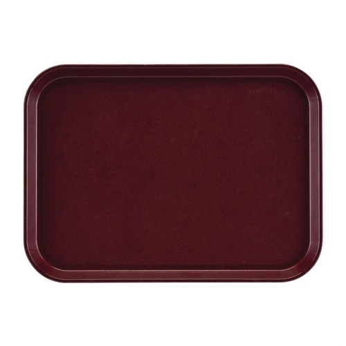 Cambro Epictread rechteckiges rutschfestes Fiberglas Tablett bordeaux 41,5x30,5cm. Rutschfeste Oberfläche bietet auch
