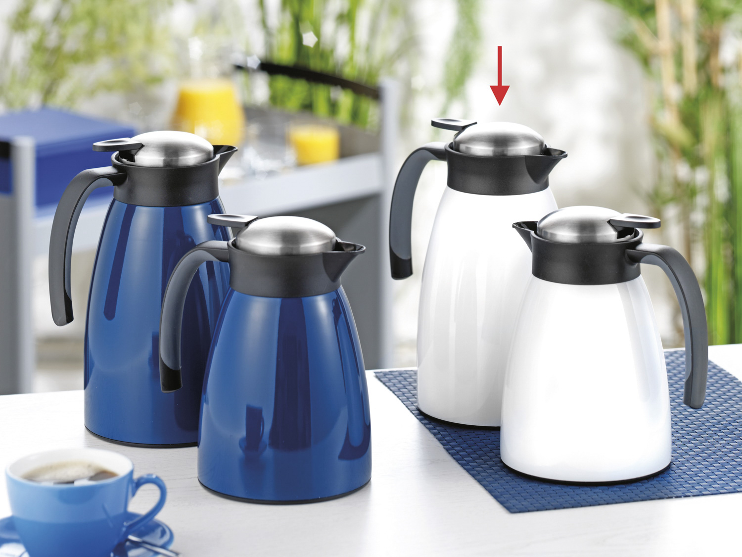 Isolierkanne GLACE, Inhalt: 1,5 Liter, weiß