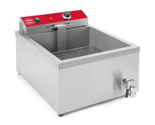 Donut-Fritteuse, 12 Liter, 3000 W. Ideal für Schnitzel und frittiertes Teiggebäck.