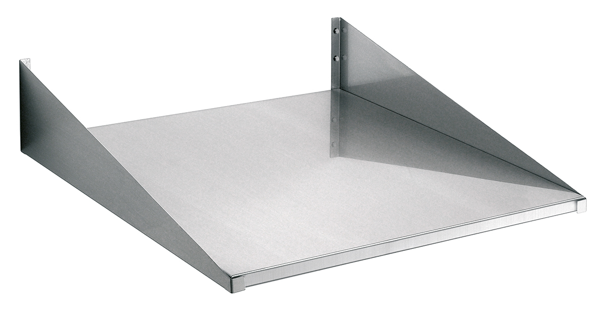 Bartscher Wandbord 600x600mm, CNS | TiefeStellfläche: 600 mm | Maße: 60 x 60 x 15,5 cm.Gewicht: 5,4 kg