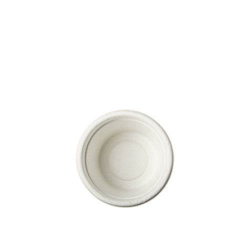 PAPSTAR 50 Dressingschalen, Zuckerrohr pure 60 ml Ø 6 cm - 3 cm weiss