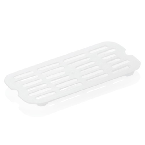 GN 1/4 Einlegeboden, BPA frei, Deckel fest schließend, Behälter und Deckel können mit HACCP Clips farbig markiert werden, mit Skalierung.