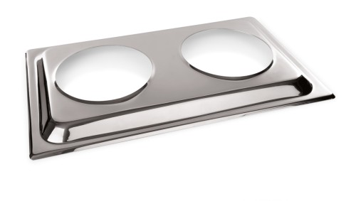 GN Bain Marie Aufsatz. GN 1/1, Chromnickelstahl. für 2 Bain Marie Töpfe.