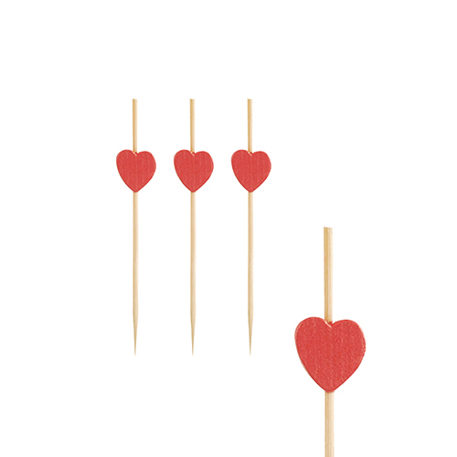 40 Fingerfood - Picker 7 cm "Heart" von PAPSTAR