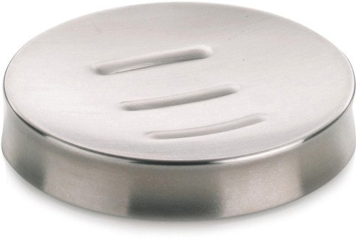 Kela Seifenschale Elegance Edelstahl matt 2cm 11cmØ Elegant und zeitlos: die Seifenschale ELEGANCE aus Edelstahl mit matter Oberfläche.