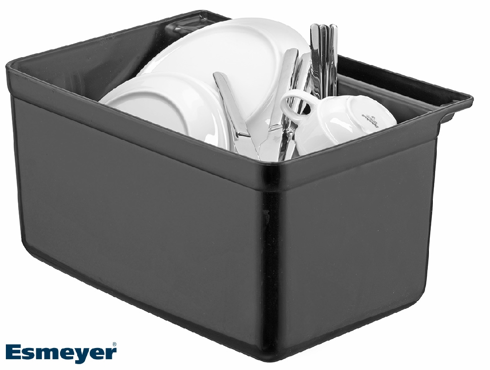 Behälter Größe L zum Einhängen, passend zum Servierwagen Move 406-143. Zum Beispiel für Besteck. Volumen 13 l, aus Kunststoff, schwarz