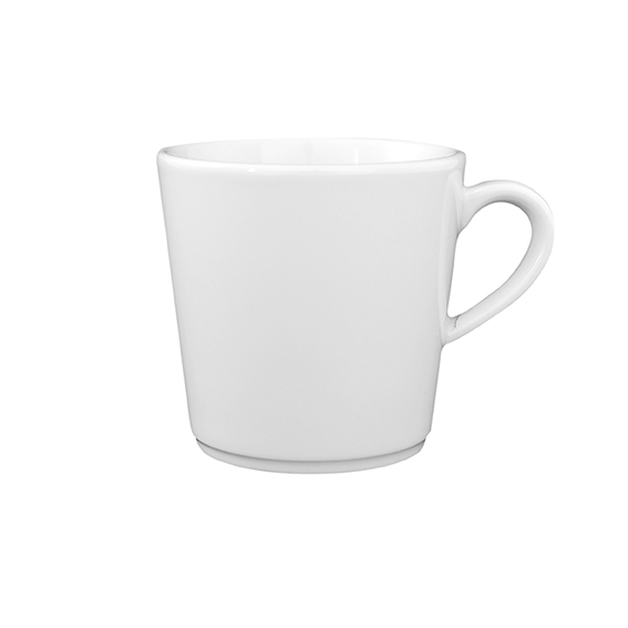 Obertasse konisch 0,23 l - Form: Primavera -, weiss - aus Porzellan. Hersteller: Eschenbach., "Made in Germany".