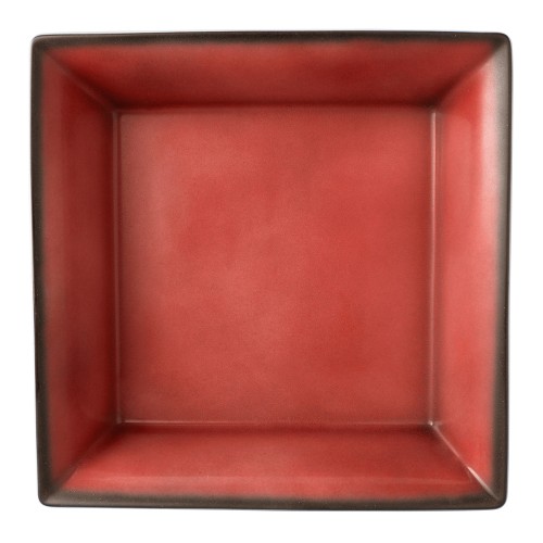 Seltmann Bowl 5160 25x25x7 cm, eckig, Form: Buffet-Gourmet, Dekor: 57126 ziegel4, hohe Kantenschlagfestigkeit, Made in Germany