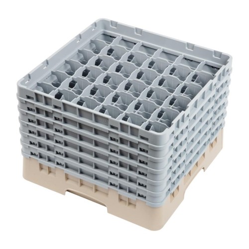 Cambro Gläserspülkorb beige mit 36 Fächern max Glashöhe 29,8cm. Dieser Gläserspülkorb bietet optimalen Schutz für Ihre
