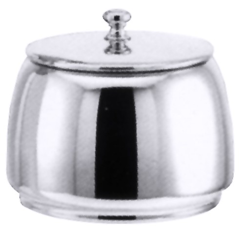 Zuckerdose Serie PRACTILUX, aus Edelstahl 18/10, hochglänzend, mit Deckel und Bodenring, extra hochwertige Qualität Volumen: