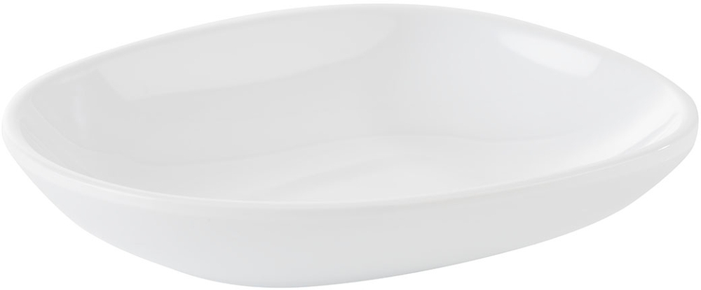 Teller -MINI- 10,5 x 8,5 cm, H: 2 cm Melamin, weiß 0,07 Liter Verpackungseinheit: 20 Stück spülmaschinengeeignet stapelbar