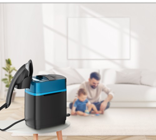 Tefal powered by BILD - Hygiene-Dampfglätter UT2020 CUBE, Desinfizieren, Hygienische Reinheit | Vertikales Dampfreinigen | Bügeln | Mobil |