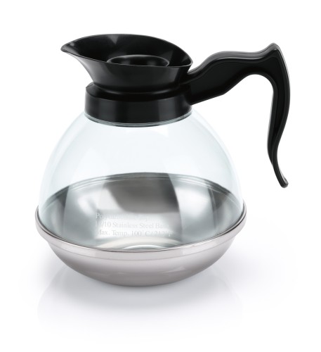 Kaffeekanne. Ersatz Kaffeekanne. Polycarbonat/Unterteil aus Edelstahl. passend für Kaffeemaschine 2600 180.