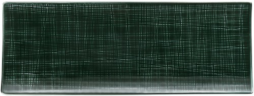 Mesh Colours Forest (Dunkelgrün) von Rosenthal, Platte flach 34x13cm, aus Porzellan