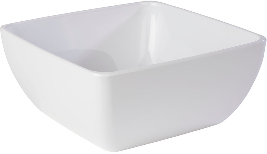 Schale -PURE- 32 x 32 cm, H: 14 cm Melamin, weiß, 8 Liter spülmaschinengeeignet stapelbar nicht mikrowellengeeignet keine