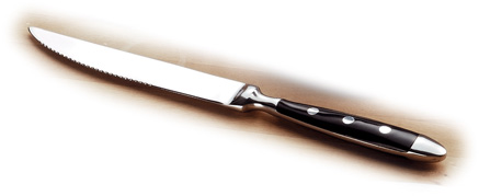 Steakmesser NOSTALGIE schwarz Chromstahl.