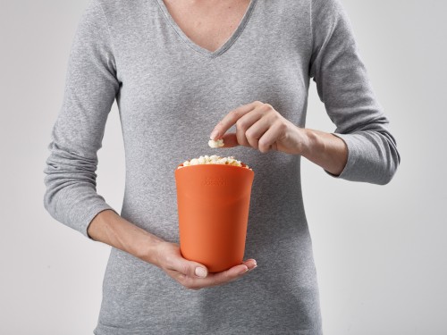 Joseph Joseph M-Cuisine - Popcorn-Maker für die Mikrowelle, 2-er Pack - orange/grau