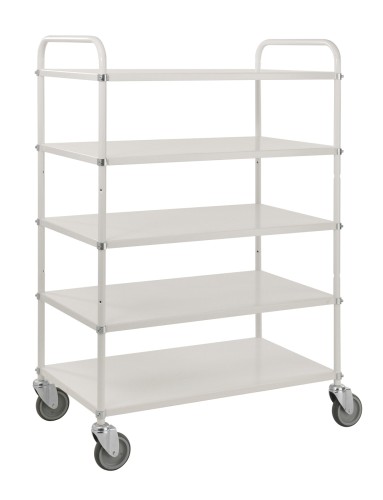 Tablettwagen mit 3 Metallböden - Maße: 98 x 58,5 x 144,5 cm - Gewicht: 37,5 kg - Belastungsgewicht: 250 kg