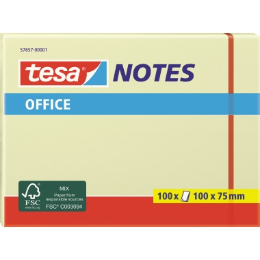 tesa® Haftnotiz Office Notes 100 x 75 mm (B x H) gelb 100 Bl.