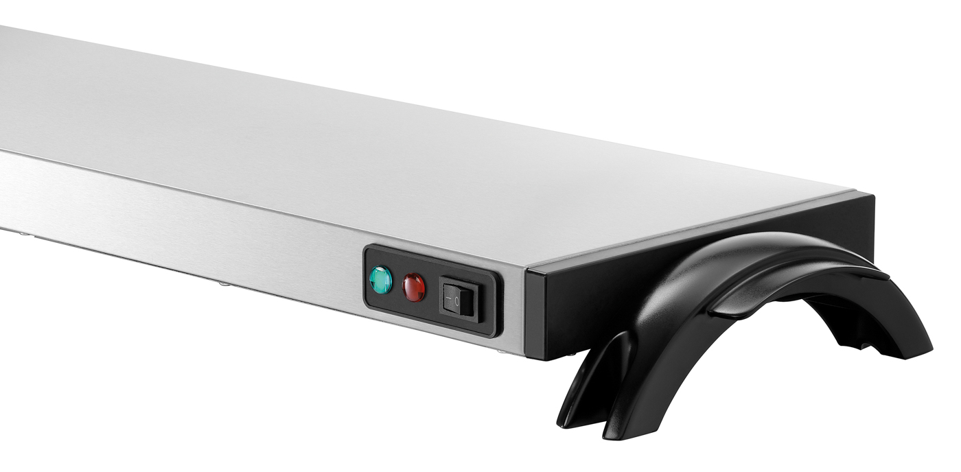 Bartscher Warmhalteplatte WP1200 | TiefeStellfläche: 200 mm | Maße: 73 x 21,5 x 6,2 cm.Gewicht: 4 kg