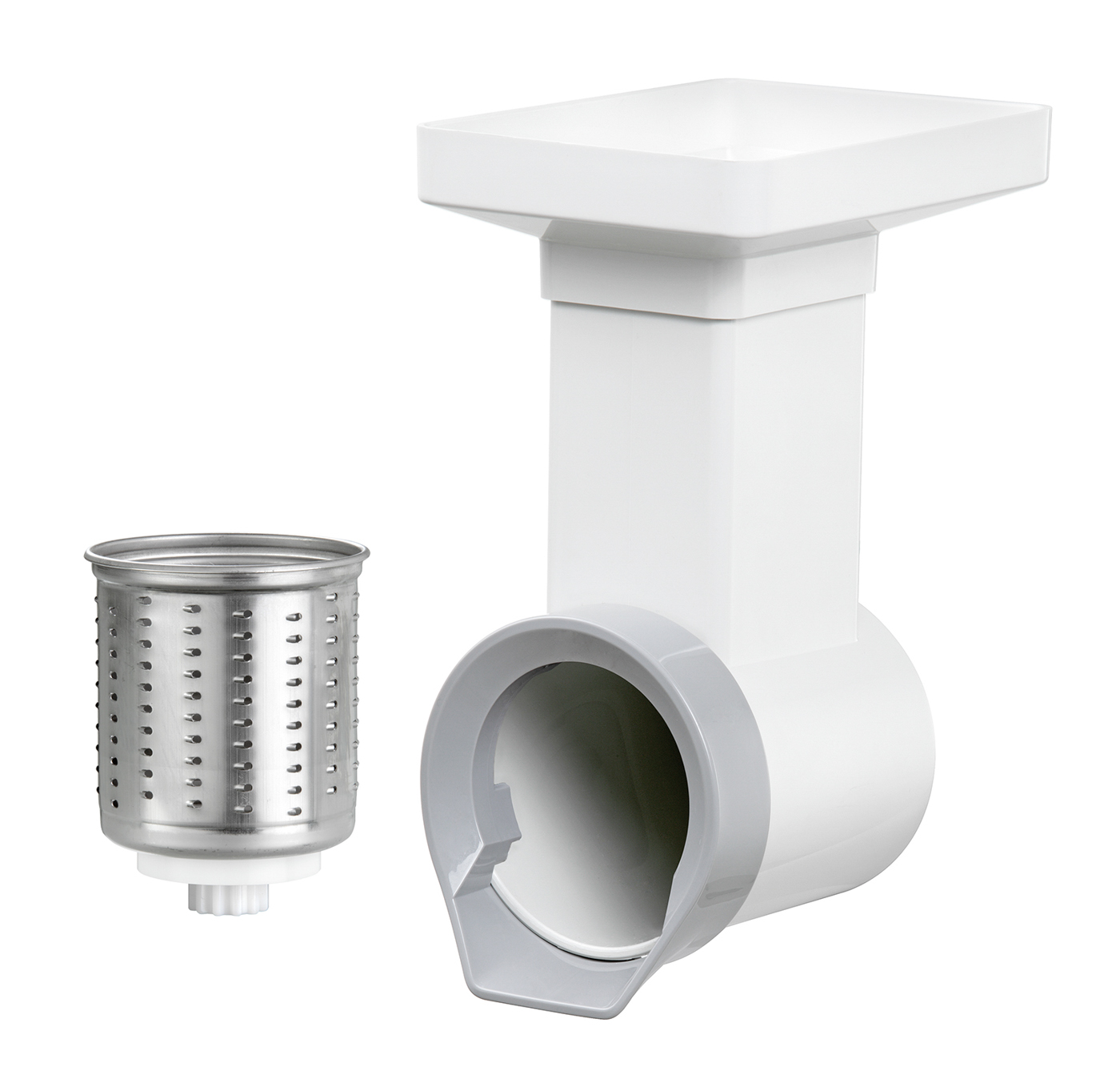 Bartscher Trommelreibe Set, fein o. Motor | Set bestehend aus: 1 Raspeltrommel, fein ,1 Trommel-Vorsatz | Maße: 11 x 14,5 x 230 cm.