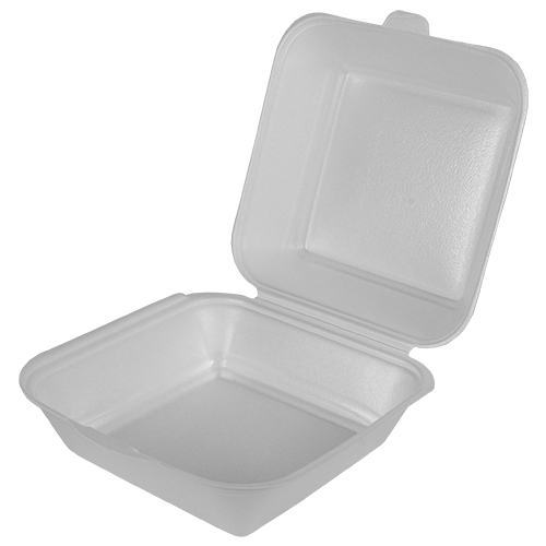 100 Hamburger-Boxen mit Klappdeckel, XPS 11 cm x 20 cm x 20 cm weiss laminiert XXL von Starpak