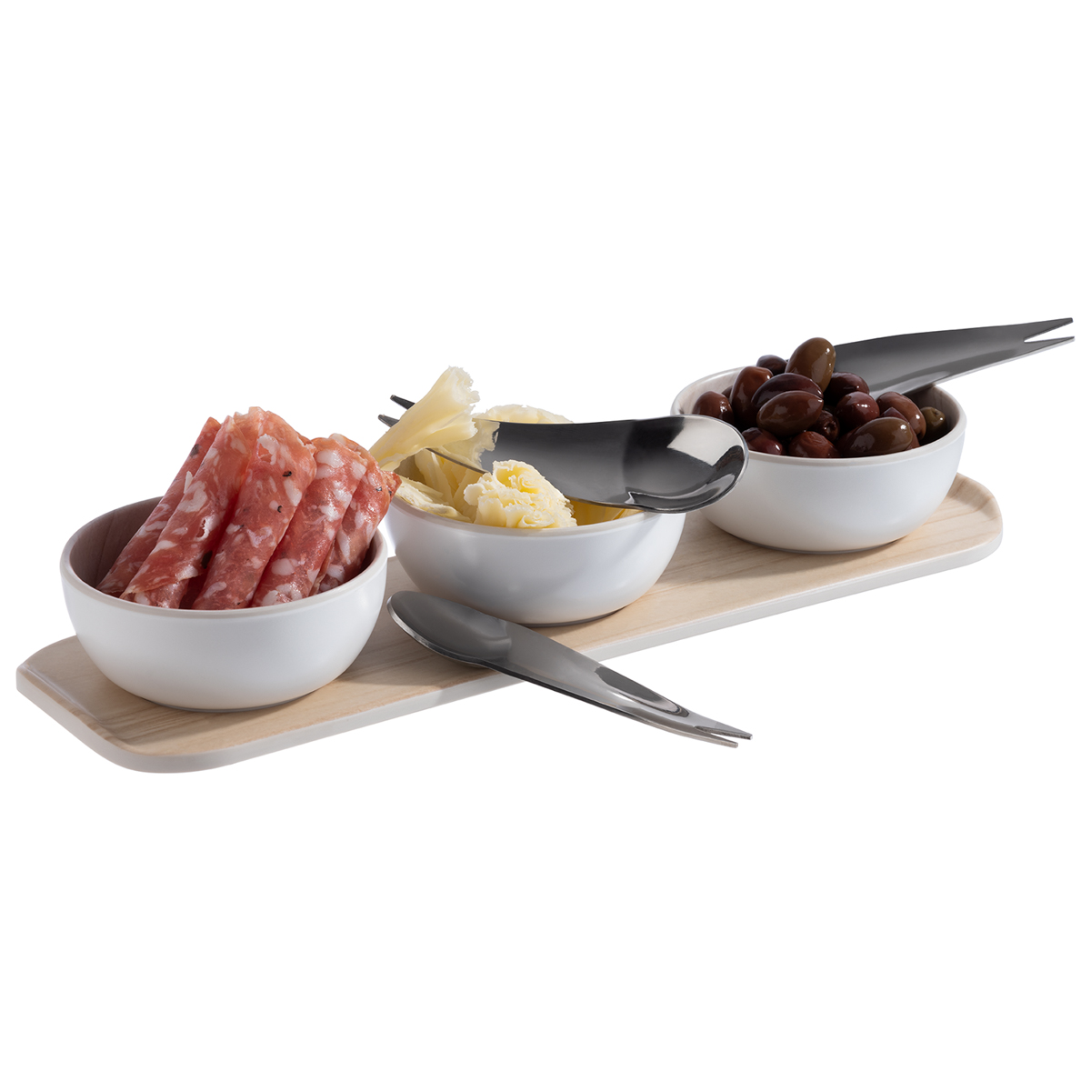 Gourmetlöffel/-gabel, 6er Set, Länge: 10 cm, Edelstahl