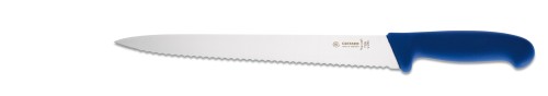 Giesser Wurst-  Schinkenmesser, blau Wellenschliff