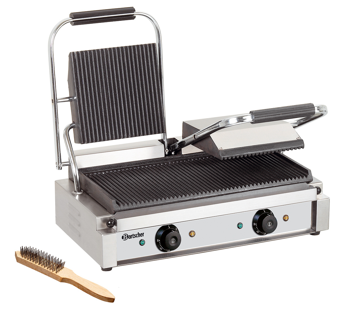 Bartscher Kontaktgrill 3600 2R | Programmierung:- | Maße: 57 x 39,5 x 21,0 cm. Gewicht: 26 kg