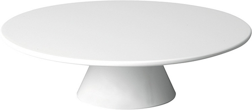 Servier- und Tortenplatte Ø 31 cm, H: 8 cm Melamin, weiß -CASUAL- spülmaschinengeeignet stapelbar nicht mikrowellengeeignet