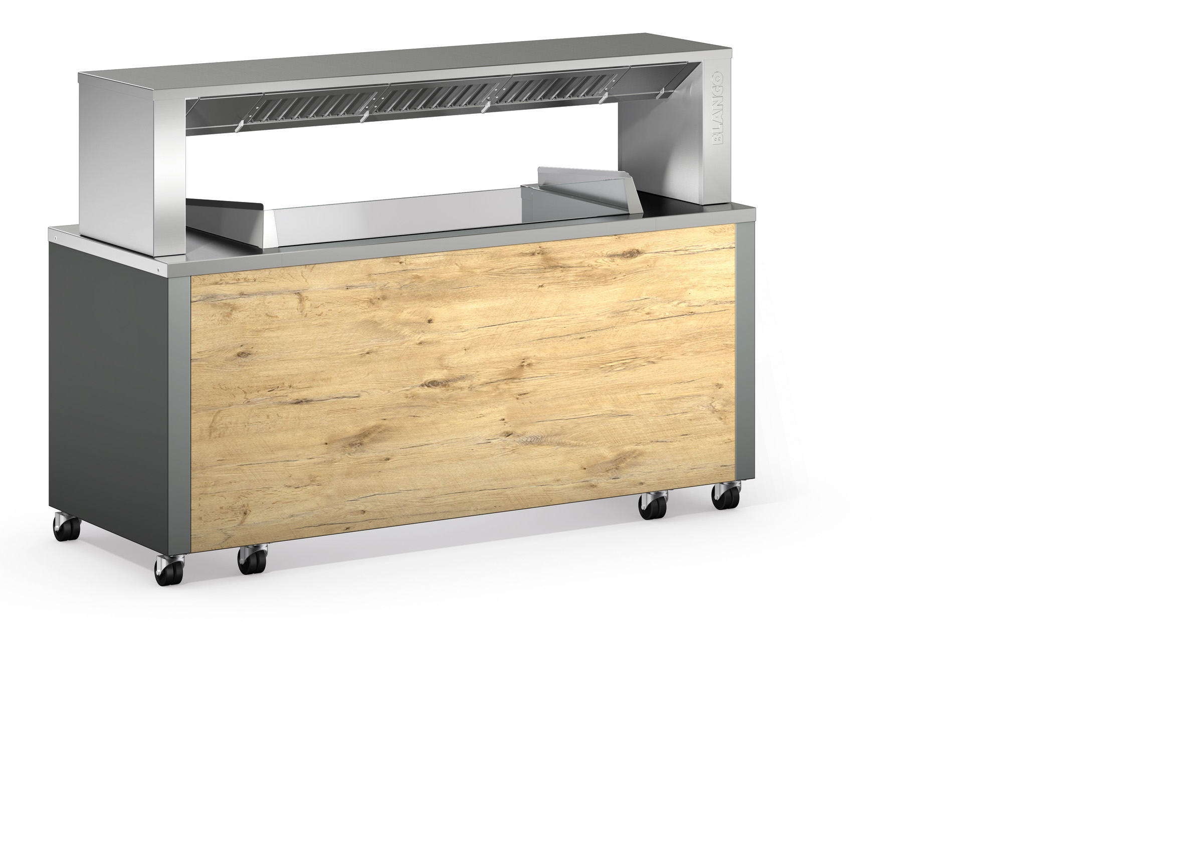 BLANCO Kochstation BC classic 3.1 mit herausnehmbarem Einstellbord, mit Beleuchtung, geschlossenem Hustenschutz und Galerie, für 3