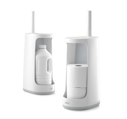 Joseph Joseph Flex Store Toilettenbürste mit extra großem Caddy - Grau/Weiß