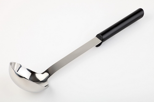 Schöpflöffel Ø 9 cm, Griff: 17 cm 18/8 Edelstahl Griff aus ABS Materialstärke: 2,5 mm, 0,08 L mit praktischer Stop-Funktion