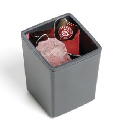 COFFEEPOINT Tischabfallbehälter von Durable, anthrazit. Passt in die Mitte der anthrazitfarb. Schale. ABS Kunststoff, spülmaschinenfest.