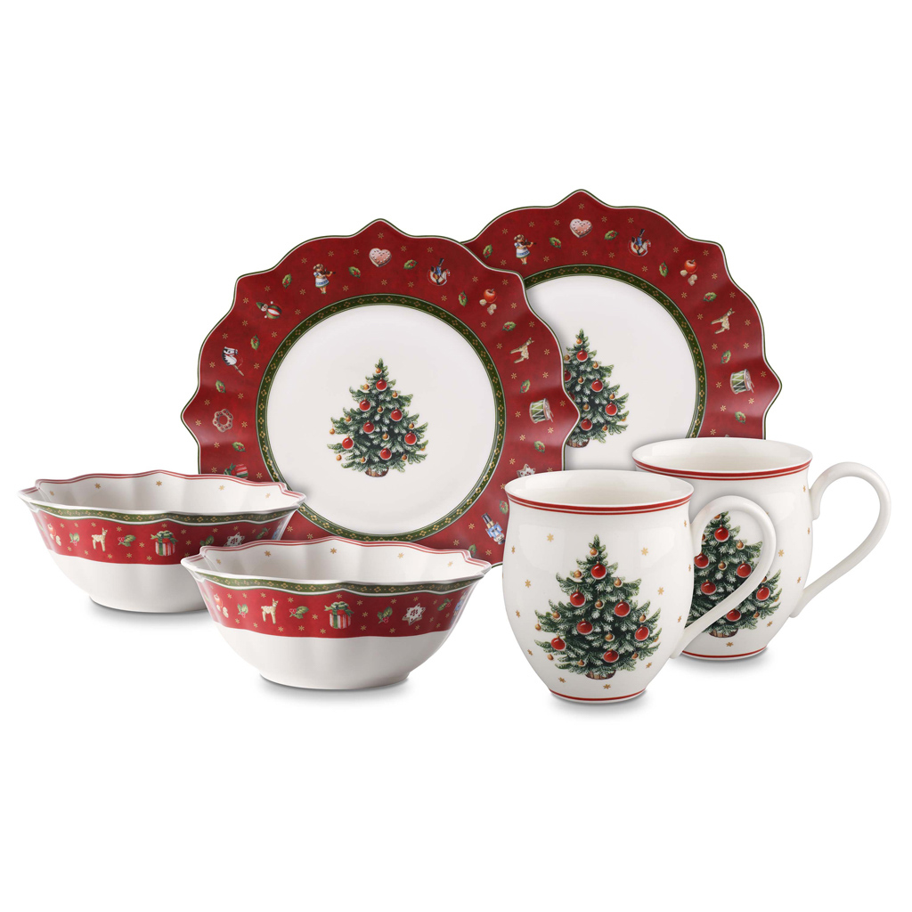 Villeroy und Boch Breakfast for 2 rot, Set 6tlg. - Maße: 36 x 25 x 14 cm / Ser.: Toy's Delight