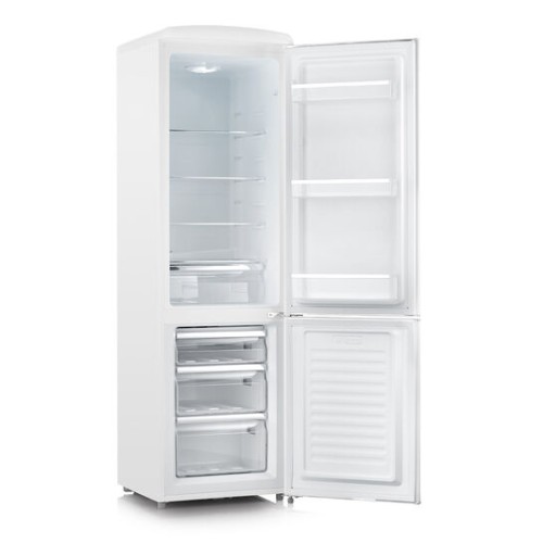 Severin Retro Kühl-/Gefrierkombination, A++ (neue EEK: E), 244L (181/63), Metallgriff, LED, Chropapplikationen, 181 x 55cm