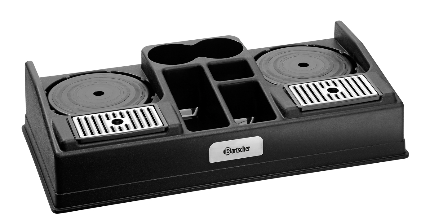 Bartscher Kaffeestation 2190 | Farbe: Schwarz |Maße: 66 x 34 x 14,5 cm. Gewicht: 1,8 kg