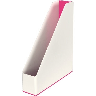 Leitz Stehsammler WOW 7,3 x 31,8 x 27,2 cm (B x H x T) DIN A4 Werkstoff: Polystyrol pink metallic/weiß