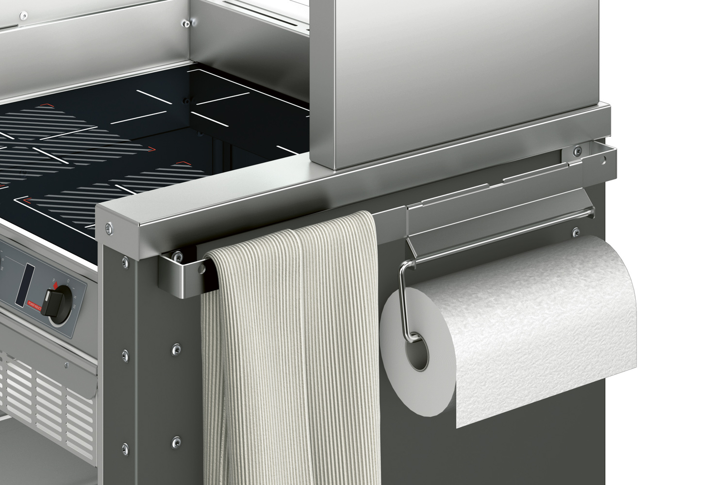 BLANCO Geschirrtuchhalter aus Edelstahl zur stirnseitigen Befestigung am Korpus