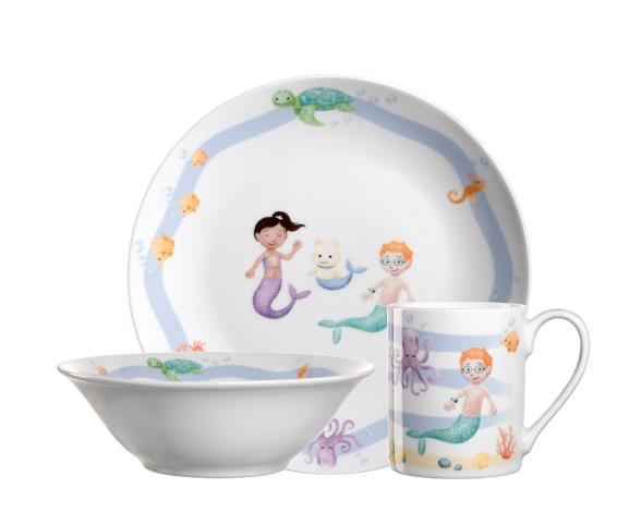 Leonardo Bambini Kindergeschirr Meer 3tlg. Porzellan Bambini Avventura